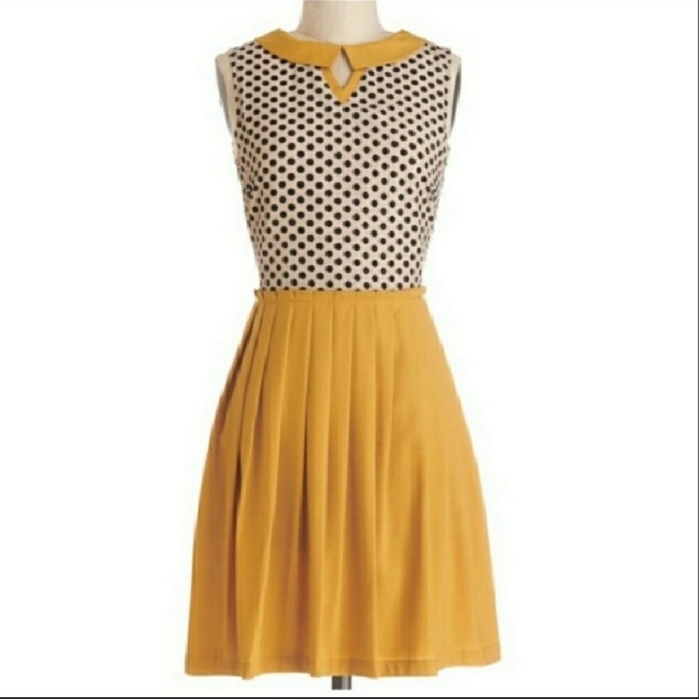 Dear Creatures Polka Dot Mini Dress (Sm)
